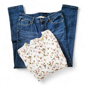 ThereAbouts Womens Size Large Floral long sleeve Top